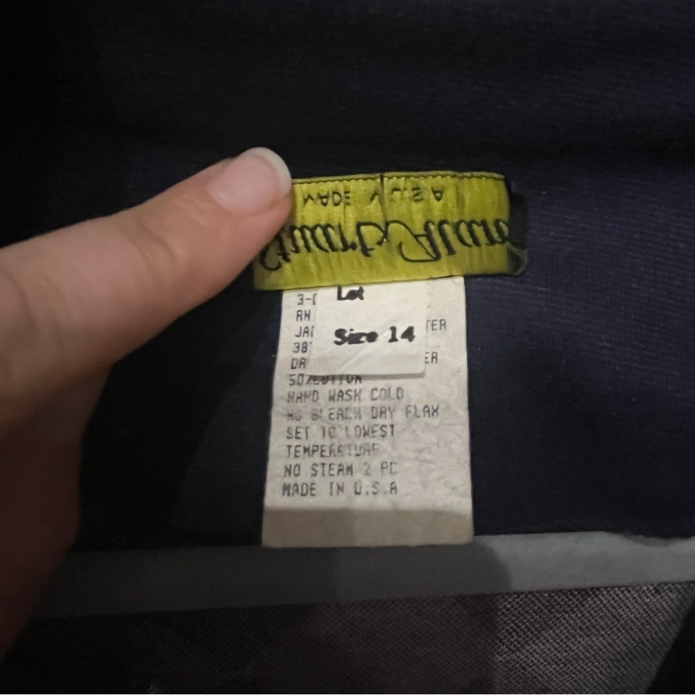 Stuart Alan Vintage Navy and White Argyle Cardigan - Picture 4 of 4